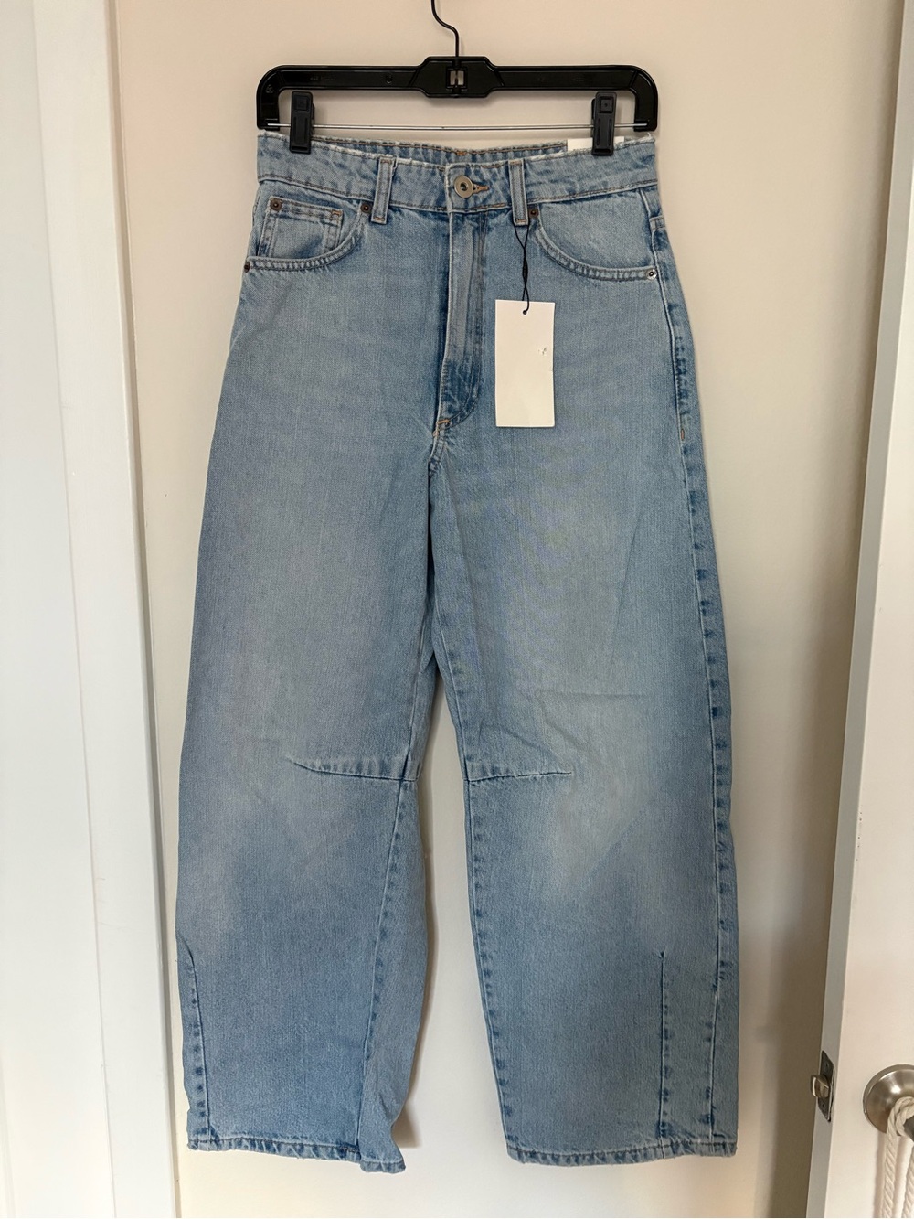 Zara Light Blue Wide Leg Jeans